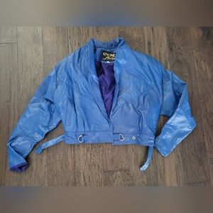 Leather Blue Jacket